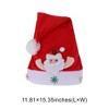 Unique Bargains Christmas Hat Polyester Non-Woven Fabric Red 11.81"x15.35" 1 Pc - 3 of 4