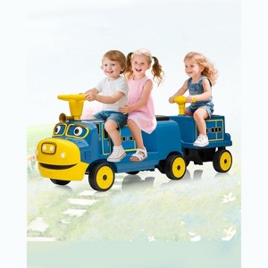 12V Ride on Train Trackless, 2 Seater Kids Ride on Toy Licensed by CHUGGINGTON with Removable Storage Chair, Light, Music - 1 of 4