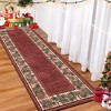 Christmas Washable Area Rug Xmas Pine Cones Rug Plaid Rugs for Living Room Bedroom - 2 of 4