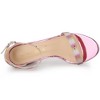 Allegra K Women's Glitter Ankle Strap Chunky Heels Sandals - 4 of 4