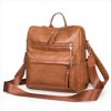 Wikineon Generous Large-Capacity Brown Backpack: Spacious with Multiple Compartments for Laptops, Clothing, and Travel Essentials - 2 of 4