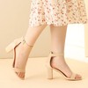 Perphy Women's Ankle Strap Open Toe Chunky High Heels Sandals - 2 of 4