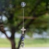 Detailed Cross Cobalt Crystal 10.5 Inch Dangling Metal and Glass Suncatcher - 2 of 2