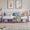 Twin daybed with Trundle, Metal Daybed and Trundle Set, Day Bed Sofa Bed Frame with Steel Slat Support, Multifunctional Daybed Frame for Bedroom - 4 of 4