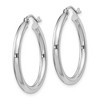 Black Bow Jewelry 2.5mm, Sterling Silver, Classic Round Hoop Earrings - 24mm (1 Inch) - 2 of 4