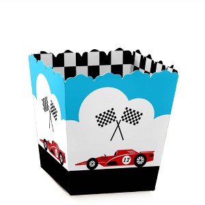 Big Dot of Happiness Let's Go Racing - Racecar - Party Mini Favor Boxes - Race Car Birthday Party or Baby Shower Treat Candy Boxes - Set of 12 - 1 of 4