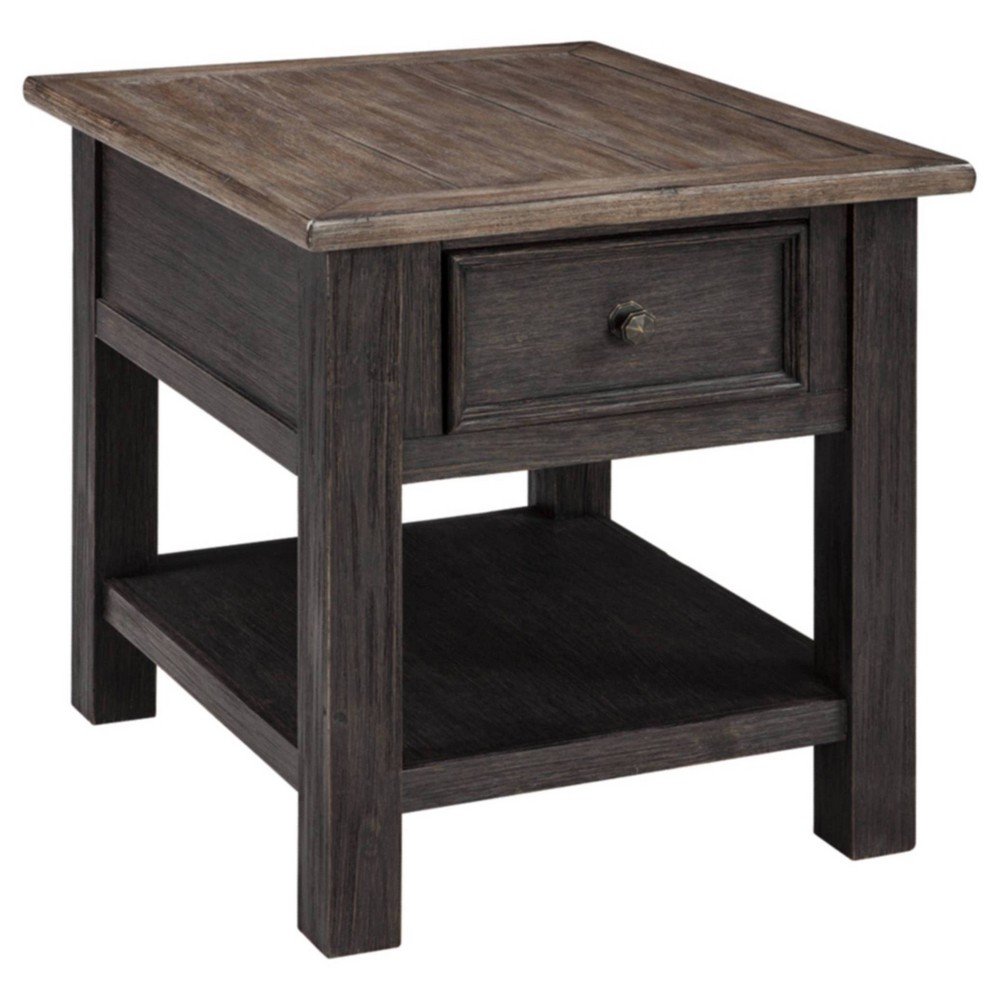 Photos - Coffee Table Ashley Tyler Creek End Table Grayish Brown/Black - Signature Design by 