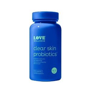 Love Wellness Clear Skin Probiotics for Clear and Healthy Skin - 30ct - 1 of 4