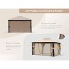 Gulches 10x10ft Soft Top Metal Gazebo with Mosquito Net, Sunshade Curtains, Sturdy Heavy Duty Double Roof Canopy, Steel for Gardens, Patio, Backyard - 3 of 4