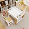 Lirago 3 in 1 Kids Wood Table and Chairs Children Activity Table Toddler Furniture Set with Storage and Compatible Building Block Tabletop - 2 of 4