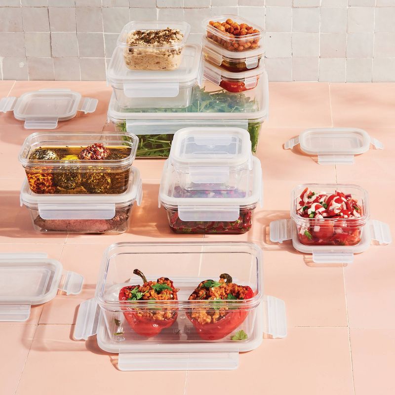24pc (set of 12) Plastic Food Storage Container Set with Lids Clear - Figmint&#8482;, 3 of 8