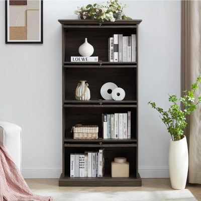 Accent Cabinet With Storage,Storage Cabinet With 4 Flip Up Glass Doors,Display Cabinet,Sideboard,Furniture Indoor,Kitchen And Dining -Maison Boucle
