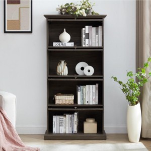 Accent Cabinet With Storage,Storage Cabinet With 4 Flip Up Glass Doors,Display Cabinet,Sideboard,Furniture Indoor,Kitchen And Dining -Maison Boucle - 1 of 4