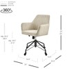 New Pacific Direct Thompson Fabric Swivel Office Arm Chair - 4 of 4