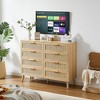 TIRAMISUBEST 8 Double Dresser with Rattan Drawers,Bedroom Dresser for kids room, living room, entry - 2 of 4