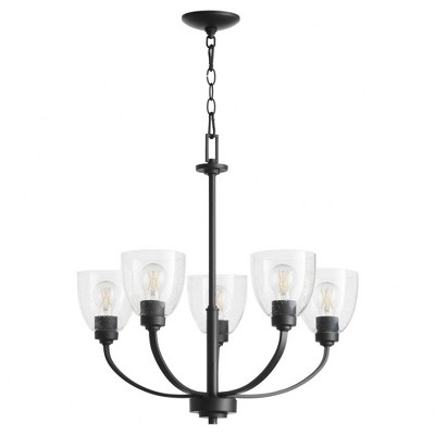 Quorum Lighting Reyes 5 - Light Chandelier in  Textured Black