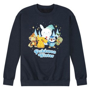 Men's - Pokémon - Pikachu and Friends Pokemon Winter Graphic Fleece Sweatshirt - 1 of 4