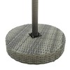 vidaXL Patio Table Gray 23.8 inches x41.7 inches  Poly Rattan - 3 of 4