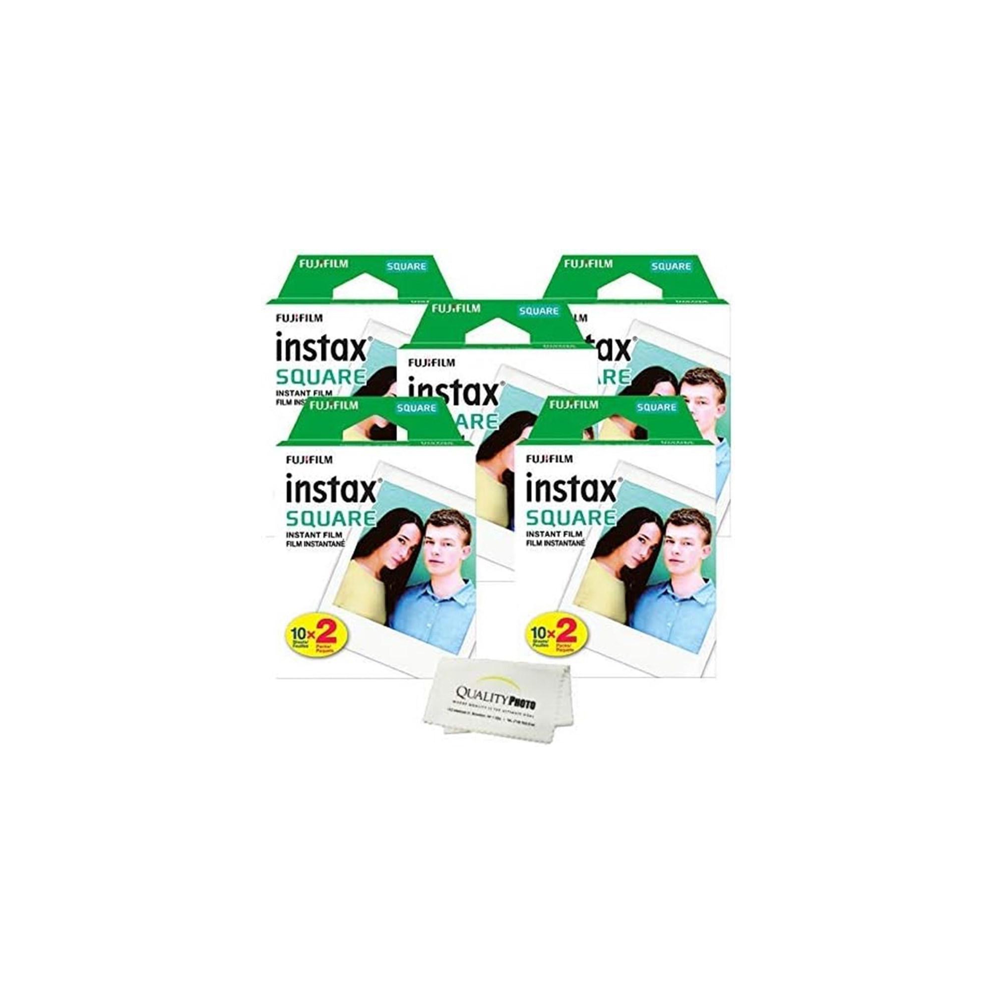 Fujifilm Instax Square Instant Film 100 Exposures Quality Photo Microfiber Cloth