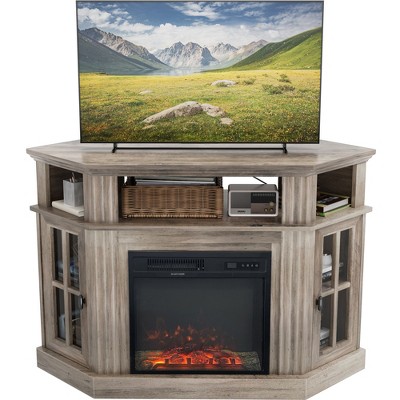 LACOO 47" Classic Corner TV Stand with Fireplace Fits TV's up to 55"
