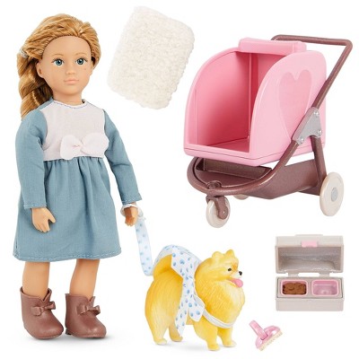 Lori Dolls Siena's Puppy Stroller Set
