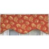 RLF Home 100% Cotton Hawthorn Cornice With Poly/Cotton Ivory lining Rod Pocket Valance 50" x 17" Red - 3 of 4