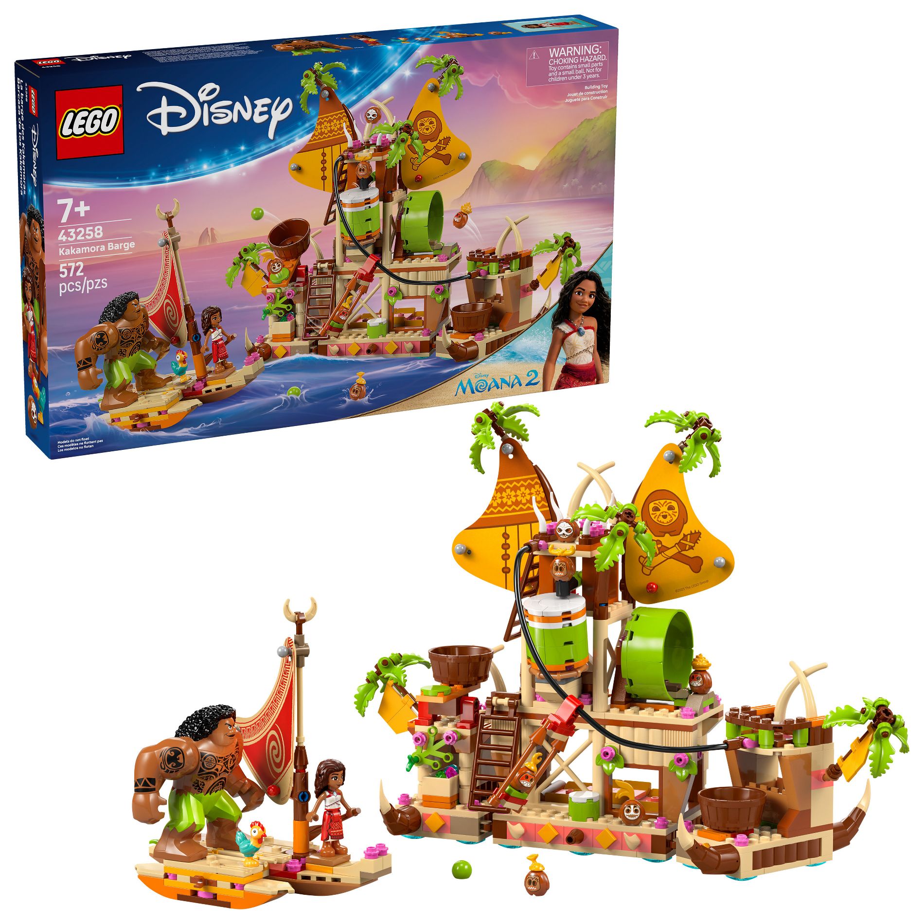 LEGO Disney Moana 2 Kakamora Barge Kids Toy 43258