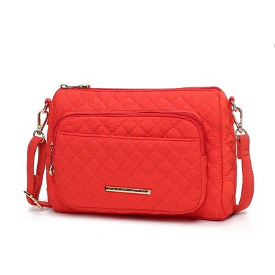 MKF Collection Rosalie Solid Quilted Cotton Women’s Shoulder Bag by Mia K