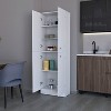 Gulches Elegant White Cabinet with 4 Doors, 5 Hidden Shelves, Versatile Storage Solutions, 30" W x 15" D - 2 of 4