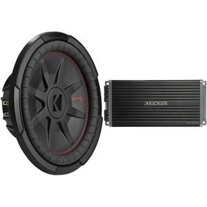 Kicker 48CWRT124 CompRT 12" Subwoofer, DVC, 4-ohm w/ 47Key5001 Amp Bundle - 1 of 4