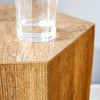 GlasFlength Coffee Tables, Modern Coffee Table with Complex Texture Patterns, Stylish and Durable Design for Living Room, Patio, Brown, 18"*18"*19.7" - 2 of 4