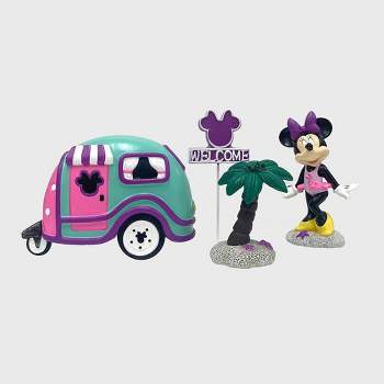 Disney 4pc Polyester/Stone Minnie Mouse Miniature Garden Set