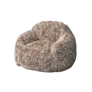Soft Fluffy Bean Bag Chair for Adults Foam Filled Living Room Bean Bags with Armrest - 1 of 4