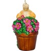 Old World Christmas Blown Glass Ornament for Christmas Tree, Puppy in a Flower Pot - 4 of 4