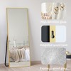 Gulches  Full Length Mirror with Stand Rectangular Design Aluminum Alloy Frame Free Standing for Bedroom Living Room 64*25 inch /57*20 inch - 4 of 4