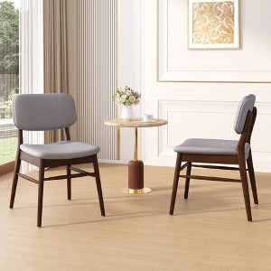 NicBex Mid Century Rustic Wood Dining Chairs Set of 2 with Upholstered Seat,Farmhouse Accent Chairs for Dining Room,Kitchen,Office - 1 of 4