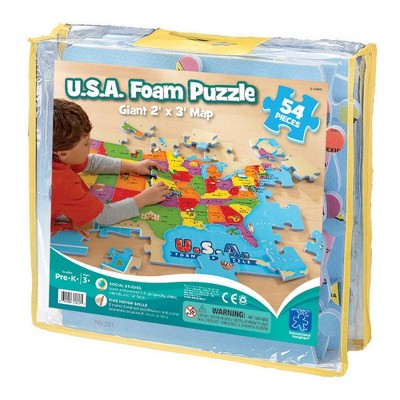 Educational Insights U.S.A. Map Foam Floor Puzzle - 54pc