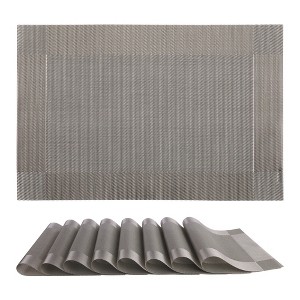 REGALWOVEN PVC Kitchen Dining Table Decor Washable Wipeable Heat Resistant Placemats 8 Pcs - 1 of 4