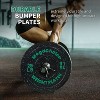 2 Inch Bumper Weight Plate Set, Rubber Coated Weight Plate for Home Gym, Steel Barbell Weight Plate with Stainless Steel Insert, 100 lbs set - 3 of 4