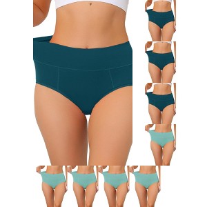 INSPIRE CHIC Women's High Waist Available in Plus Size Tummy Control Briefs 9 Packs - 1 of 4