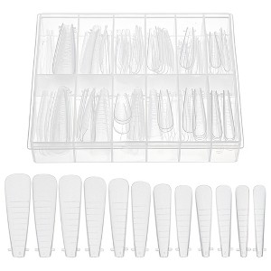Unique Bargains Scale Faux Crystal Extension Fake Nails 120 Pcs - 1 of 4