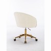 NicBex Adjustable Height Home Office Chair with Metal Base and Wheels for Work Study Vanity,Bedroom - 4 of 4