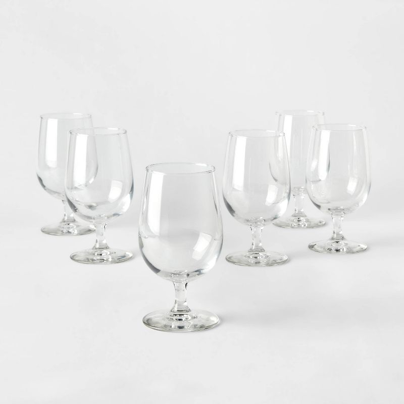 16oz 6pk Glass Shoreham Goblets - Threshold&#8482;, 1 of 5