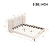 ALEXOUN Queen Size Bed Frame,with Upholstered U-Shaped Headboard, Linen Fabric,Modern Design, Easy Assembly, Supports 400 lbs, - 3 of 4