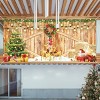 Aoibox Christmas Garage Door Banner 13 x 6 ft Large Merry Christmas Outdoor Backdrop Holiday Photo Booth Decor 1 Piece - 2 of 3