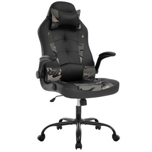 FDW PC Gaming Chair Office Chair Desk Chair with Lumbar Support Flip Up Arms Headrest - 1 of 4
