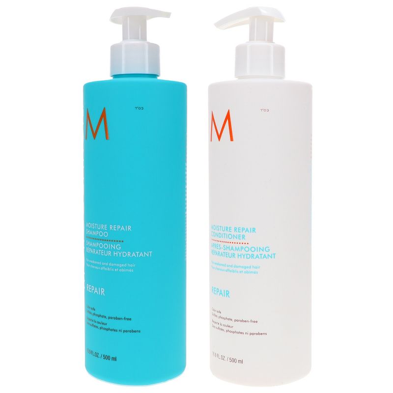 Moroccanoil Moisture Repair Shampoo 16.9 oz & Moisture Repair Conditioner 16.9 oz Combo Pack, 2 of 9