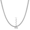 Steeltime Men's stainless steel franco box chain necklace. Color Options: Silver, Gold - 3 of 4