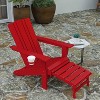 Merrick Lane HDPE Adirondack Chair with Cup Holder and Pull Out Ottoman, All-Weather HDPE Indoor/Outdoor Lounge Chair - 4 of 4