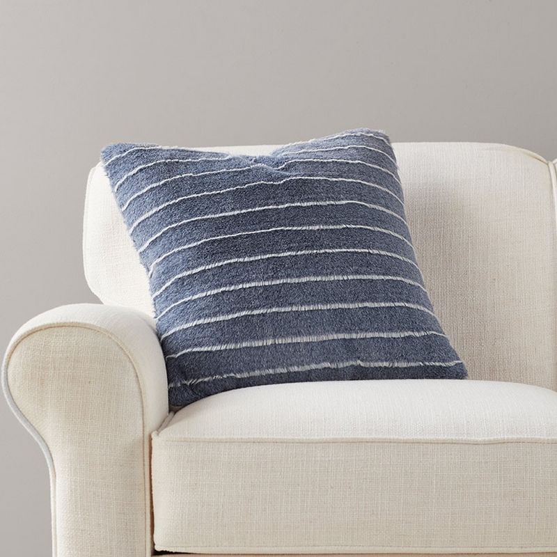 The Lakeside Collection Striped Faux Fur Throws or Accent Pillows, 3 of 4
